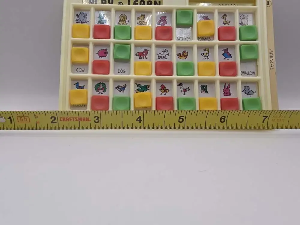 Vintage Play & Learn Animal Educational Toy - comes w 1 card